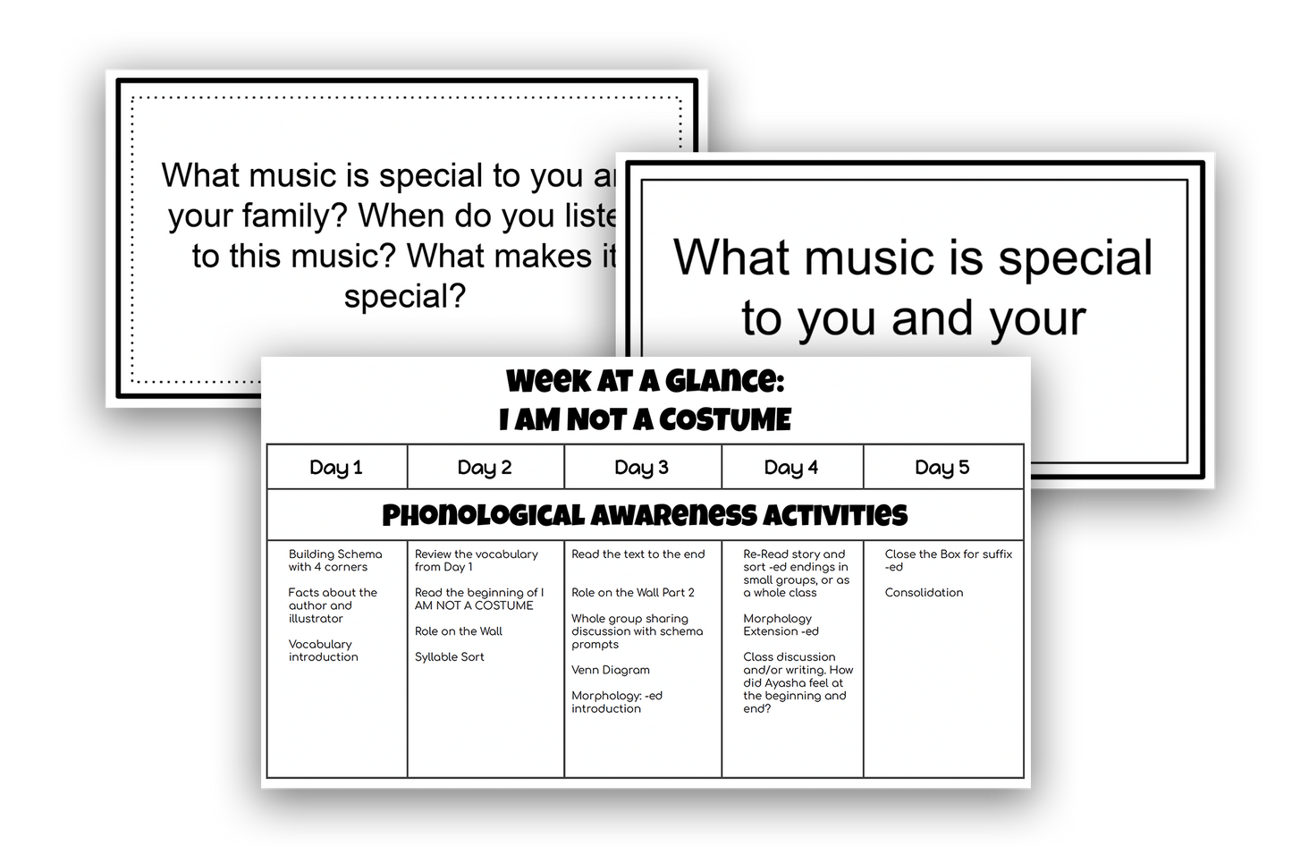 I am Not a Costume Lesson Plan (Digital PDF)