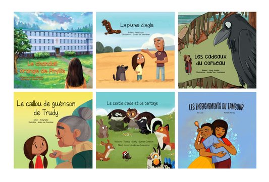 Six Hardcover French Rhyming Books