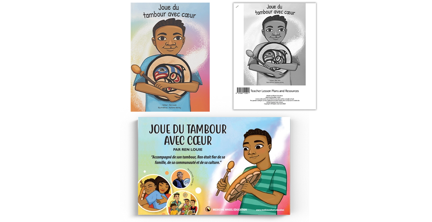 Joue du tambour avec cœur paquet