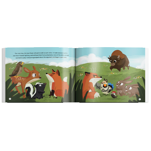 Photo of Inside pages of 'Le Cercle De Partage', this french canadian indigenous children's books, written By Theresa “Corky” Larsen-Jonasson Medicine Wheel Education