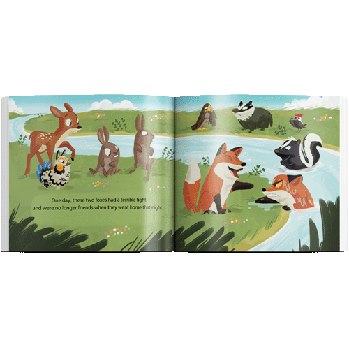 Photo of Inside pages of 'Le Cercle D'aide Et De Partage', this french canadian indigenous children's books, written By Theresa “Corky” Larsen-Jonasson, publisher Medicine Wheel Education