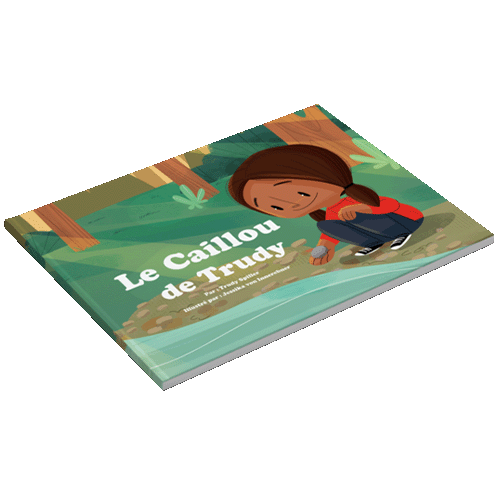 Photo of the cover of 'Le Calliou Du Trudy', this french canadian indigenous children's books, written By Trudy Spiller, publisher Medicine Wheel Education